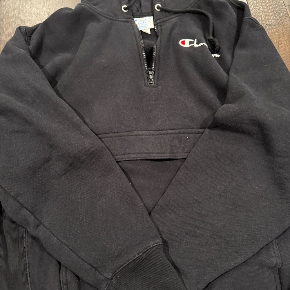Champion Black Half-Zip Hoodie